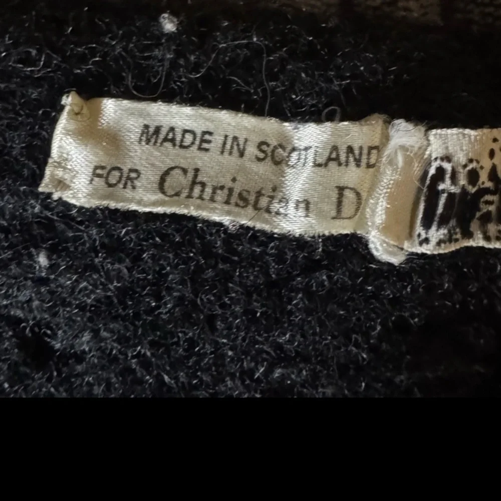 Vintage Christian Dior Monsieur wool scarf Made in Scotland